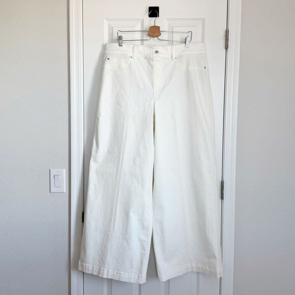 NEW SPANXshape EveryWear Wide Leg Jeans in Chalk Shaping Office Career Size 3X - Picture 7 of 13